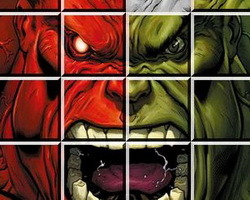 Red Vs Green Hulk Sliding