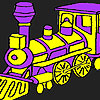 play Fast Purple Train Coloring