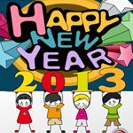play New Year Coloring Page