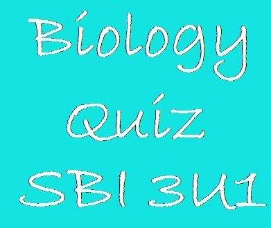 University Level Biology Quiz