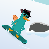 Perry The Platypus Snowboarding