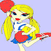 play Crazy Cheerleader Coloring