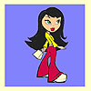 play Monica At The School Coloring