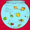 play Little Fishes In The Aquarium Coloring