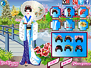play Japanese Garden Geisha Dress Up