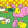 play Rabbits In The Kitchen Coloring