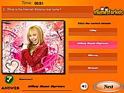 play Hannah Montana Quiz