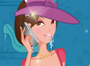 play Girl With Mobile Phone Dress Up
