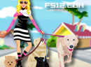 play Girl Walking Dogs