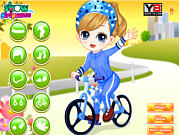 play The Little Girl Learn Bicycle