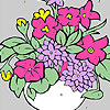 Fresh Flowers In A Vase Coloring