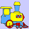 play Mini Green Train Coloring