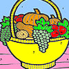 play Fruit Basket In The Kitchen Coloring