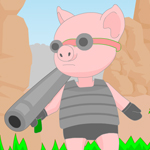 Стреляем свинью. Свиньи стреляют игра.