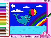 play Cute Dolphin Coloring