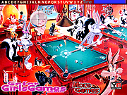 play Bunny Lola Daffy Snooker Pool Hidden Letters