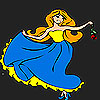 play Rose Dancer Girl Coloring