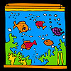 play Big Aquarium And Colorful Fishes Coloring