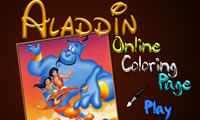 play Aladdin Online Coloring