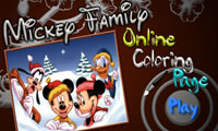play Mickey Family Online Coloring