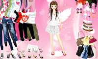 play Pink Feather Dress Up