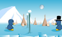 play Penguin Volleyball