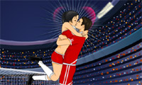 Soccer Kissing