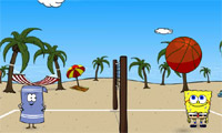 play Spongebob Beach Volleyball