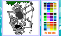 play Coloring Jungle Monkeys