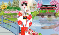 play Japanese Garden Geisha Dress Up