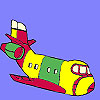 play Big Cargo Plane Coloring