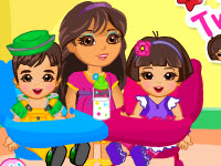 play Dora Twins Babysitter