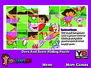 play Dora And Boots Sliding Puzzle
