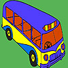 play Modern School Bus Coloring