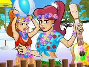 play Hawaiian Sisters Dress Up