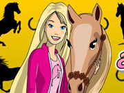 play Barbie And Pony Coloring