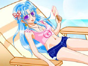 play Sunbath Girl On Beach