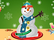 play Christmas Snowman Cake