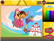 play Dora Crystal Kingdom Coloring