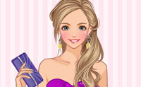 play Purple Flower Dress Up