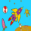 play Astronaut Friends In Space Coloring