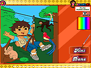 play Diego Forest Adventure Coloring