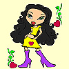 play Beautiful Girl Dressed Coloring
