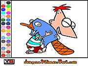 play Colorear Perry Y Phineas