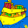 play Big Ship And Fishes Coloring
