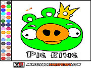 play Colorear Pig King