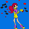 play Crazy Singer Girl Coloring