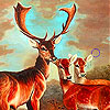 play Three Brown Deer Family Slide Puzzle