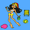 play Cute Girl Beach Coloring