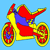 play Red Race Motorcycle Coloring